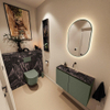 MONDIAZ TURE-DLUX Meuble toilette - 80cm - Army - EDEN - vasque Lava - position centrale - sans trou de robinet SW1103711