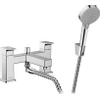 Hansgrohe Vernis Shape badkraan 2-gats badrand - met doucheset - hoogglans chroom SW651661