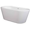 WaveDesign by Wisa Gloria Baignoire îlot 165x75x61cm trou 52mm Ovale avec trop-plein Blanc SW115420 WaveDesign by Wisa Gloria Baignoire îlot 165x75x61cm trou 52mm Ovale avec trop-plein Blanc SW115420