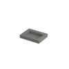 INK Pitch wastafel - 60x45x9cm - 1 wasbak - 0 kraangaten - drain keramiek Armani grey mat SW693218