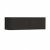 H&R Badmeubelen Juice Wastafelonderkast - 140x45x40cm - linkerhoek afgerond - 3D-front - 2 lades - geïntegreerde greep - basalt SW1260184