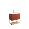 Crosswater Mada Ensemble de meuble - 60x36.7x61cm - lavabo - 1 trou de robinet - open frame - Soft Clay SW975298