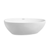 Wiesbaden Ellips baignoire îlot 180 x 90 x 60 cm acrylique brillant blanc avec bonde blanc brillant SW94935
