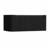 H&R Badmeubelen Juice Wastafelonderkast - 100x45x40cm - linkerhoek afgerond - 3D-front - 1 lade - geïntegreerde greep - zwart mat SW1259747