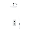 FugaFlow Eccelente Sobrado Colonne de douche pluie à encastrer thermostatique douche de tête 25cm et douchette stick Chrome SW1124081