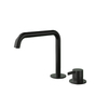 Hotbath Ace Wastafelmengkraan - laag - opbouw - draaibare uitloop - zonder waste - 2gats - PVD - mat zwart SW1117620