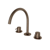 Hotbath Cobber Inbouw wastafelmengkraan - 1 functie - 2 knoppen - living colours - messing verouderd koper (goud) SW440711