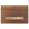 Geberit Sigma 50 bedieningplaat met dualflush frontbediening voor toilet 24.6x16.4cm messing / amerikaans noten SW420767 Geberit Sigma 50 bedieningplaat met dualflush frontbediening voor toilet 24.6x16.4cm messing / amerikaans noten SW420767