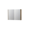 INK SPK2 armoire de toilette – 100 x 74 x 14 cm – 2 portes, portes-miroir double face – Chêne Naturel SW353379