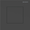 Geberit Type 40 urinioir bedieningsplaat - pneumatisch - vierkant - matzwart/easy-to-clean - mat zwart SW1237232