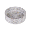 Ideavit Ora Waskom 39x12cm rond concrete beton wit Terrazzo SW416490