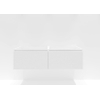 HR badmeubelen Matrix Meuble sous-lavabo - 140x44.8x40cm - façade 3D - 2 tiroirs - sans poignées avec profil de poignée - blanc mat SW757360