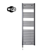 Sanicare HVW Radiateur électrique - 172x60cm - 1127W - wifi - thermostat - chrome - en bas à gauche - gunmetal (anthracite) SW1185639