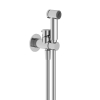 Hotbath Mate Knijphanddoucheset - met doucheslang - 1 mtr - houder - met mengkraan CR - chroom SW1245460
