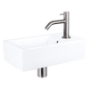 Differnz Force pack lave-mains – 40 x 22 x 11,5 cm – céramique blanche – robinet courbé chromé mat SW373207