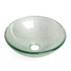 Saniclass Mela waskom 30x10,5cm rond gehard glas wit grijs SW213535 Saniclass Mela waskom 30x10,5cm rond gehard glas wit grijs SW213535