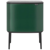 Brabantia Bo Touch Bin Poubelle - 11+23 litres - 2 seau intérieur en plastiques - pine green SW1117514