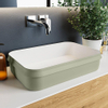 Mondiaz Arvo waskom 55x38x13cm rechthoek opbouw Solid Surface Army/Talc SW643552 Mondiaz Arvo waskom 55x38x13cm rechthoek opbouw Solid Surface Army/Talc SW643552