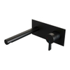BRAUER Black Edition Wastafelmengkraan inbouw - rechte uitloop links - hendel middel dik - inclusief inbouwdeel - afdekplaat - model E 1 - mat zwart SW385402
