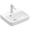 Villeroy & Boch O.novo lave-mains 45x37cm - avec 1 trou de robinet avec trop-plein ceramic+ blanc SW448385