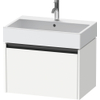 Duravit Ketho.2 Wastafelonderbouwkast - met 1 lade - 68.4x46x44cm - met greep antraciet - wit mat SW772315