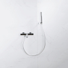 Fortifura Calvi Thermostatische badkraan - met staafhanddouche handdouchehouder en gladde doucheslang - hoogglans chroom SW811955