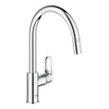 Grohe Start Flow Mitigeur de cuisine - monotrou - bec haut orientable - bec extractible - saillie 21,5cm - levier ouvert - chrome SW924647