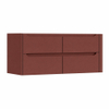 H&R Badmeubelen Juice Wastafelonderkast - 120x45x50cm - rechterhoek afgerond - 4 lades - geïntegreerde greep - terra mat SW1570837