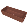 Arcqua Case vasque à poser - rectangulaire - 60x26cm - terracotta mat SW1209081