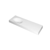 INK Smooth lavabo - 140x45x9cm - 1 cuve à gauche - 1 trou de robinet - polystone blanc mat SW798308