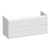 Saniclass New Future onderkast 119x45.5x55cm greeploos hangend 1 sifonuitsparing met 2 softclose lades MDF hoogglans wit SW24866 Saniclass New Future onderkast 119x45.5x55cm greeploos hangend 1 sifonuitsparing met 2 softclose lades MDF hoogglans wit SW24866