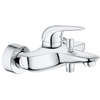 Grohe Eurostyle New Badkraan - met omstel - met koppelingen - met gesloten greep - chroom SW60376
