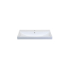 H&R Badmeubelen Just Wastafel - 81x46x7.5cm - 1 kraangat - keramiek wit SW457622