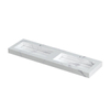 INK Pitch wastafel - 160x45x9cm - 2 wasbakken - 2 kraangaten - drain keramiek Statuario glans SW693537