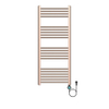 Belrad Radiateur sèche-serviettes électrique - 120x50cm - 700W - raccordement à droite - cuivre brossé SW1577188