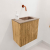 Mondiaz JOYA-DLUX Meuble de toilette 40cm - couleur Oak - Lavabo FAYE position Droite Sans trou de robinet couleur Arena SW1423839