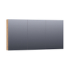 BRAUER Impress Deluxe armoire de toilette - 140x70x15cm - éclairage interne et externe - 3 portes miroir double face - Château SW371730