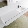 MONDIAZ LAGOM 160cm badmeubel solid surface urban 2 lades Wastafel cloud rechts 1 kraangat SW409191 MONDIAZ LAGOM 160cm badmeubel solid surface urban 2 lades Wastafel cloud rechts 1 kraangat SW409191
