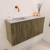 Mondiaz JOYA-DLUX 80cm toiletmeubel - kleur Dusk - Wastafel FAYE positie Links Zonder kraangat kleur Glace. SW1423153