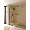 Riho Define paroi de douche - 140x200cm - verre transparent avec cadre - 6mm - gunmetal mat SW1185405