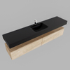 MONDIAZ ALAN 200cm badmeubel onderkast washed oak 2 lades Vrijhangende wastafel cloud midden 1 kraangat kleur urban SW408682 MONDIAZ ALAN 200cm badmeubel onderkast washed oak 2 lades Vrijhangende wastafel cloud midden 1 kraangat kleur urban SW408682