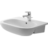 Duravit D-code Halfinbouwwastafel - 55x44cm - met 1 kraangat - met overloop - wit 0315115