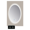 TuTTi Q-Mirrors Miroir - 60x80 - ovale - icônes tactiles - chauffe-miroir - éclairage à LED - 3 couleurs - ambiance tout autour SW1418653