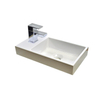 Sanicare Q40 wastafel 40x22cm 1 kraangat zonder overloop rechthoek mineraalmarmer wit SW536860 Sanicare Q40 wastafel 40x22cm 1 kraangat zonder overloop rechthoek mineraalmarmer wit SW536860