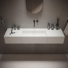 Ideavit SolidBliss Wastafel 140x40x20cm 0 kraangaten Solid surface mat wit SW450868