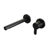 BRAUER Black Edition Wastafelmengkraan inbouw - rechte uitloop links - hendel plat smal - inclusief inbouwdeel - model D 1 - mat zwart SW385405