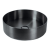Qisani Vanity opbouwwastafel 40x40x11.5cm rond zonder kraangat met afvoerplug Gunmetal SW491957 Qisani Vanity opbouwwastafel 40x40x11.5cm rond zonder kraangat met afvoerplug Gunmetal SW491957