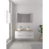 Bruynzeel Combo badmeubelset 120x45cm 2 wasbakken 4 lades met spiegel met softclose ceramic mat wit SW383599 Bruynzeel Combo badmeubelset 120x45cm 2 wasbakken 4 lades met spiegel met softclose ceramic mat wit SW383599