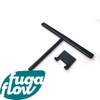 FugaFlow Efficiente Acces Raclette de douche avec support Noir mat SW1123721