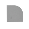 ZEZA Grade receveur de douche - 70x70cm - antidérapant - antibactérien - marbre minéral - quart de rond - mat cemento (gris) SW1244580